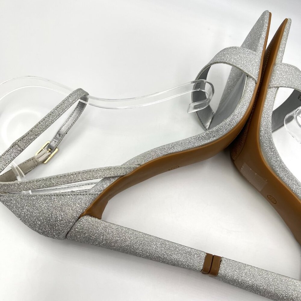 Dream Pairs Womens Size 8.5 Silver Glitter Dress Sandals Heels‎ Shoes - Picture 8 of 15